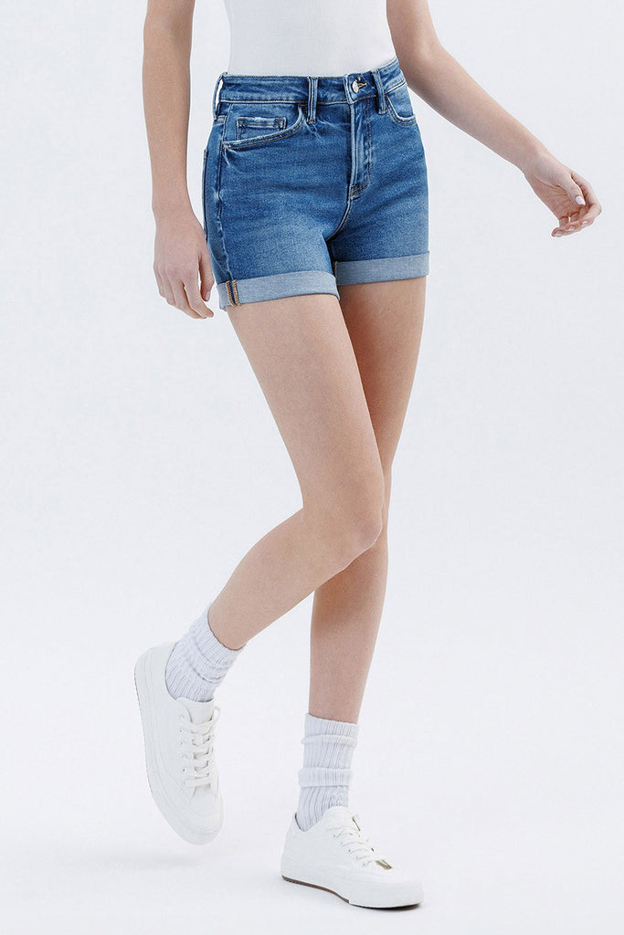 Vervet HR Double Cuffed Denim Shorts