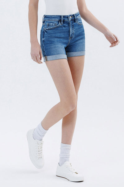 Vervet HR Double Cuffed Denim Shorts