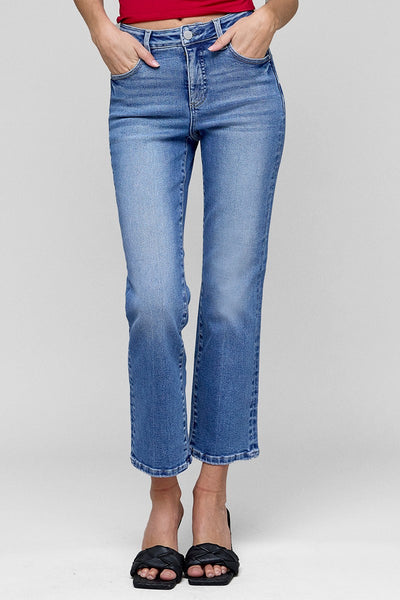 Risen TC High Rise Crop Straight Jean