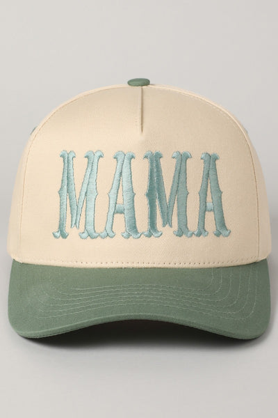 Mama Typographic Design Embroidery Baseball Cap