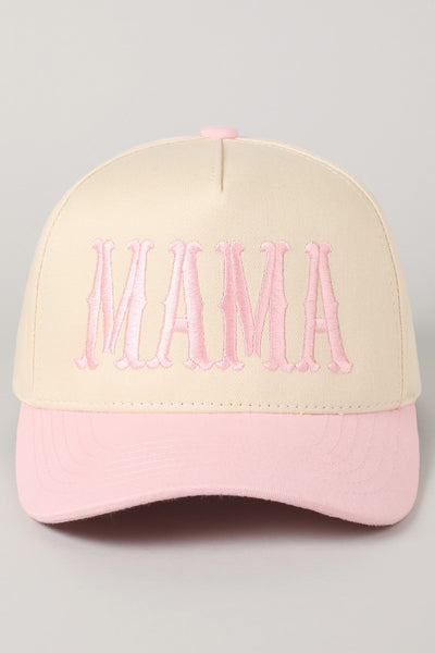 Mama Typographic Design Embroidery Baseball Cap
