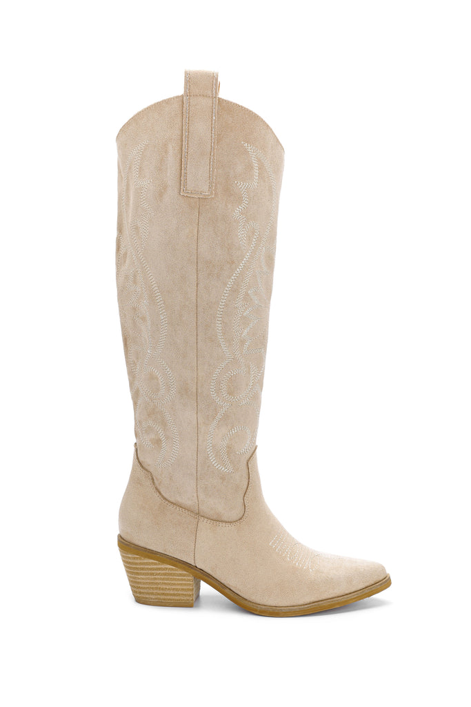 Mi.iM Giada Embroidered Knee-High Cowgirl Boots