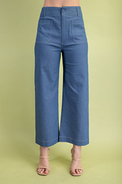 Cropped Wide Leg Pants