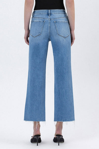 Vervet High Rise Raw Hem Crop Jeans