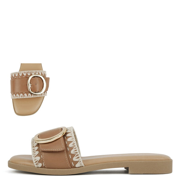 Soda Module Buckle Strap Sandals