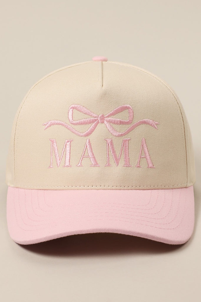 Mama Bow Embroidered Two-tone Trucker Hat