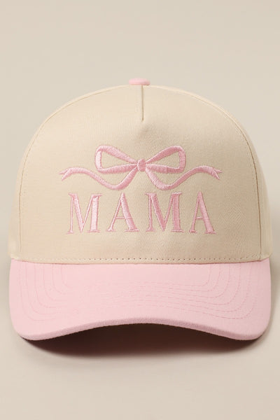 Mama Bow Embroidered Two-tone Trucker Hat