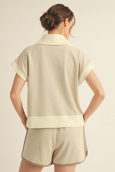 Drop Shoulder Top & Shorts Set