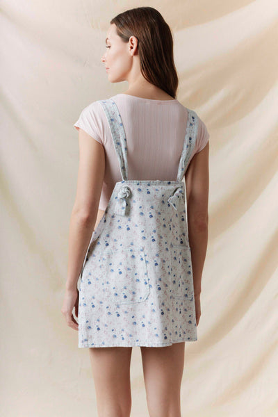 Ditsy Floral Washed Twill Mini Dress