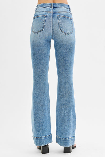 Risen TC Elastic Band HR Flare Jeans