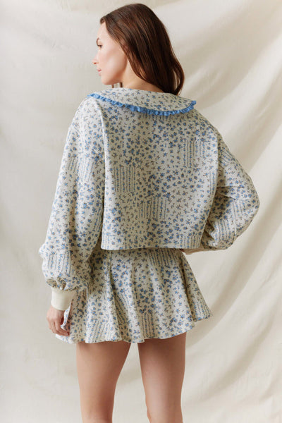 Ditsy Flower Crop Top & Mini Skirt Set