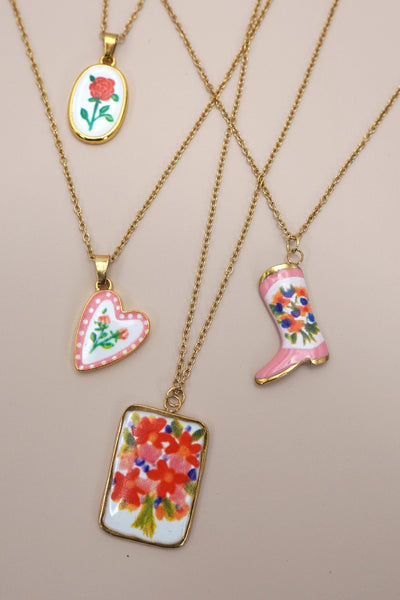 18k Stainless Steel Charm Necklace