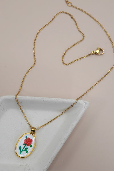 18k Stainless Steel Charm Necklace