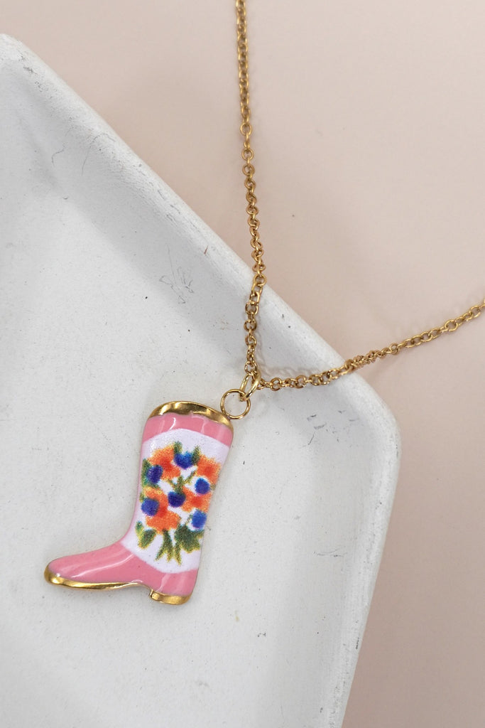 18k Stainless Steel Charm Necklace