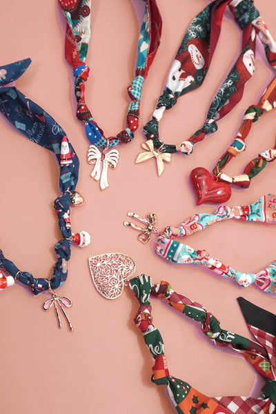 Handmade Christmas Scarf Necklace