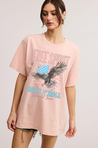 Free Spirit Rock N Roll World Tour Graphic Tee