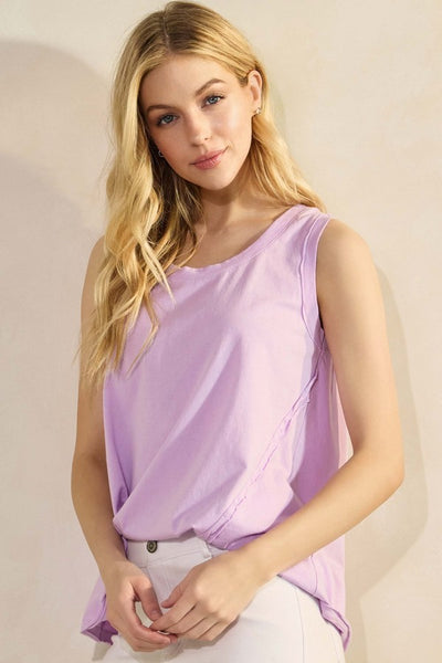 The Essential Raw Edge Cotton Tank