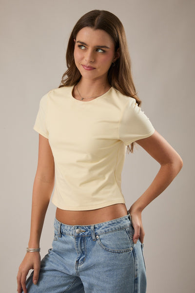 Double Lined Short Sleeve Baby Tee