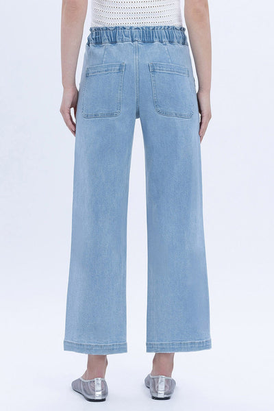 Vervet HR Elastic Waist Slim Wide Jeans