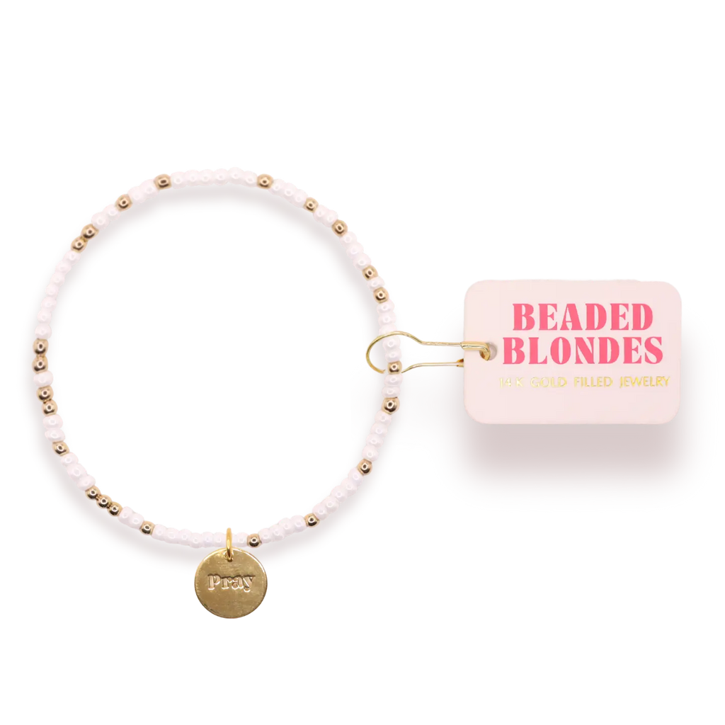 Pray Charm Bracelet On Color-6.25in.