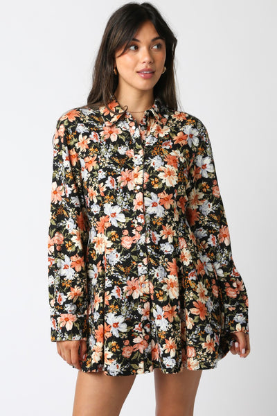 Floral Button Down Woven Dress