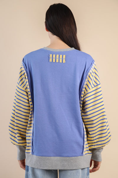 Oversized Striped Casual Knit Top