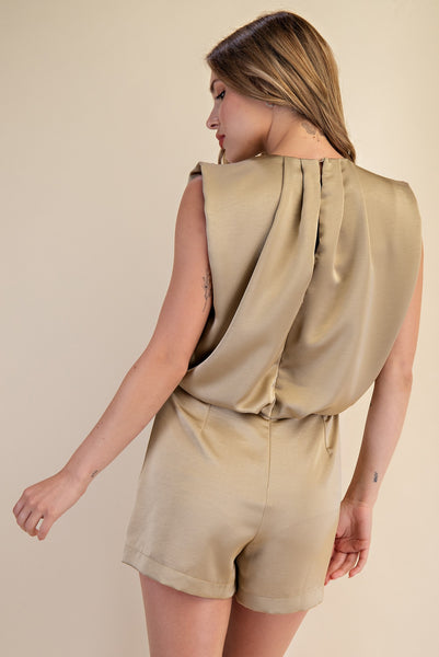 Sleeveless Round Neck Romper