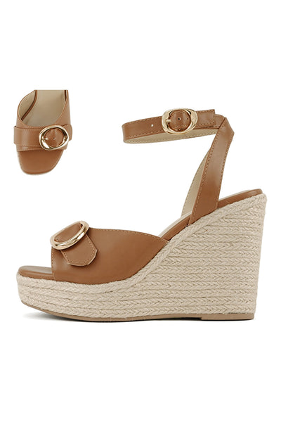 Soda Hest Ankle Strap Wedge