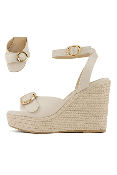 Soda Hest Ankle Strap Wedge