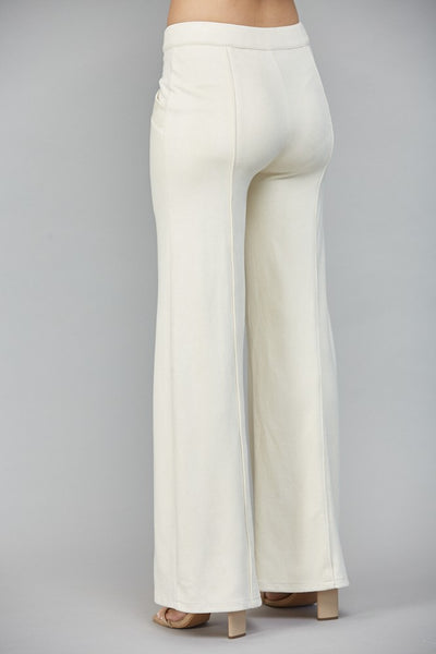 Suede Wide Pants With Pockets