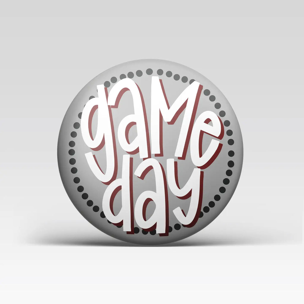 Maroon Game Day Polka Dots Pin