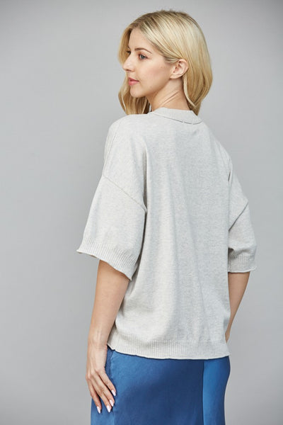 Cashmere Blend Drop Shoulder Sweater