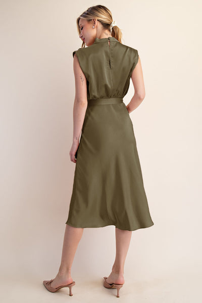 Cowl Neck Midi Dress