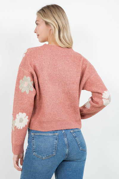 Bold Floral Button-up Cardigan