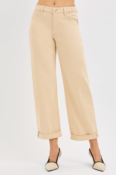 Risen Tummy Control MR Ankle Barrel Jeans