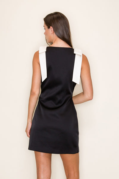 Bow Detail On The Shoulder Mini Dress