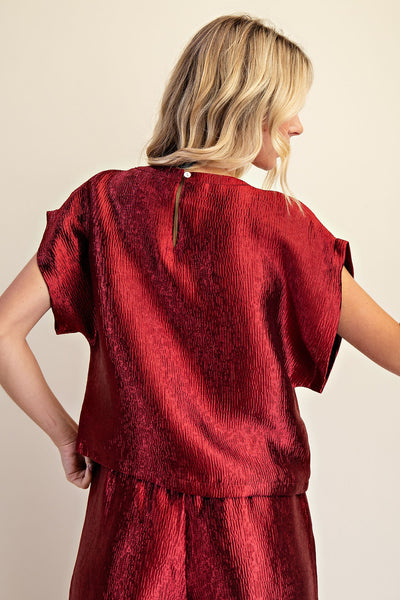 Neck Band Short Sleeve Top