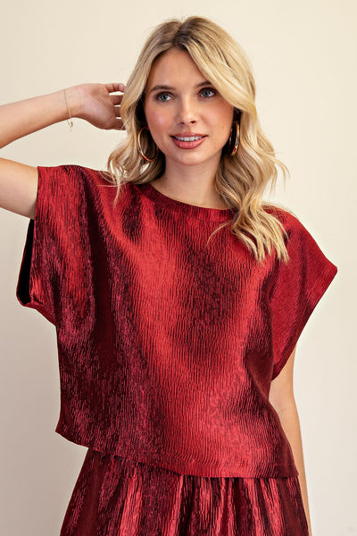 Neck Band Short Sleeve Top