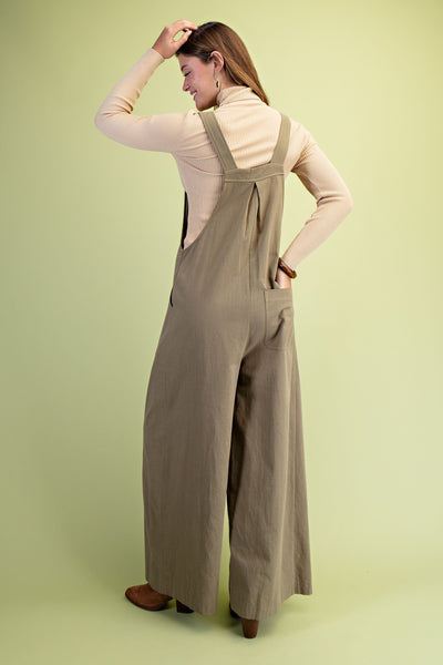 Pintuck Detail Flowy Overall