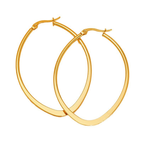 18k Stainless Steel Hoops