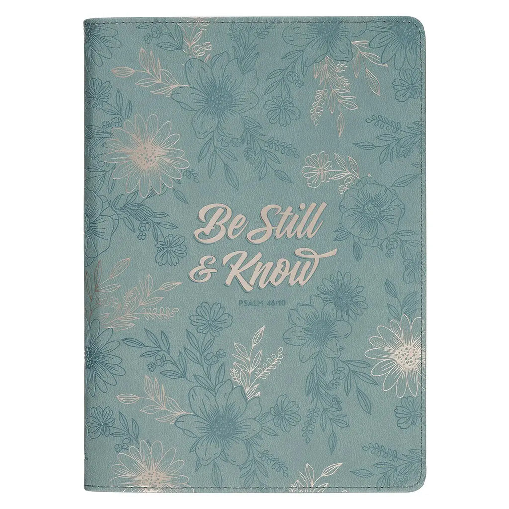 Journal Classic Zip Teal Be Still & Know Ps. 46:10