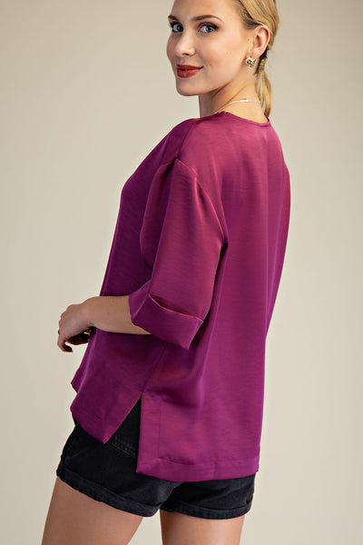 Round Neck Short Sleeves Top