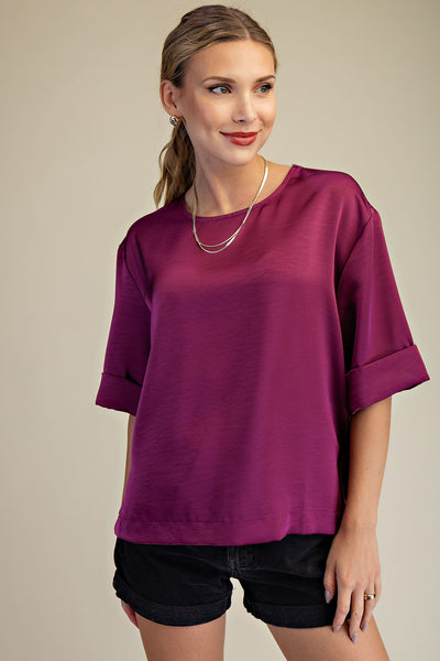 Round Neck Short Sleeves Top