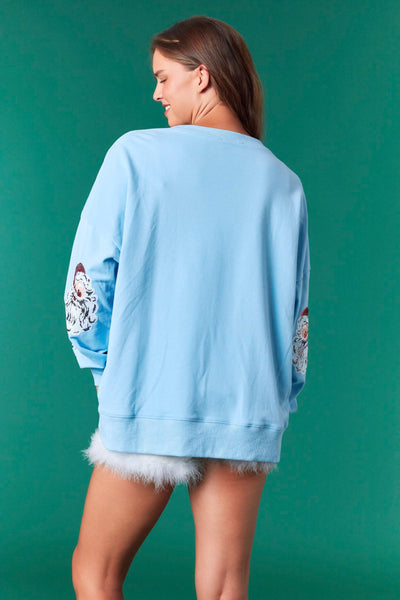 Sequins Santa Oversized Sweatshirt