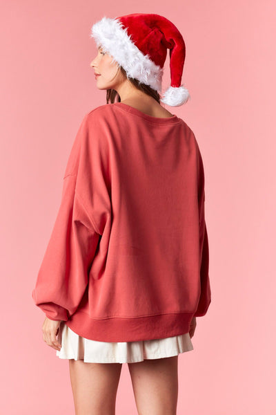 Christmas Corduroy Patch Sweatshirt