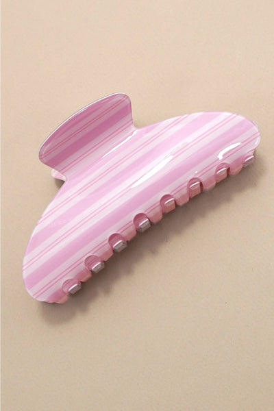 Jumbo Stripe Plaid Hair Claw Clips