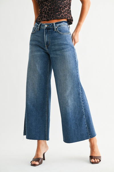 JBD Wide Leg Flare Crop Jean