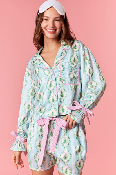 Christmas Satin Gingham Pj Set