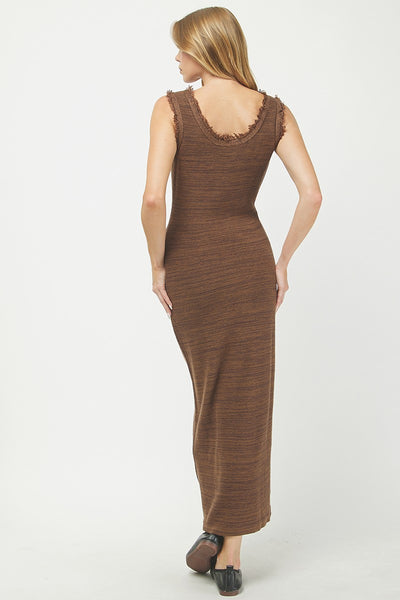 Two-Tone Sweater Maxi Dress