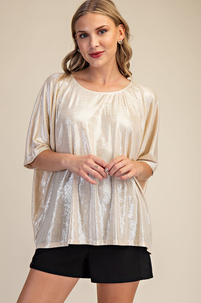 Round Neck Oversized Knit Top
